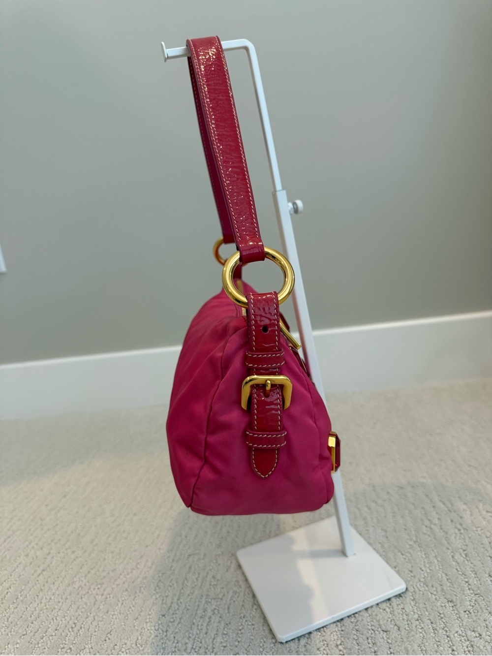 Prada Tessuto nylon jeweled crystal y2k shoulder bag - Picture 4 of 17